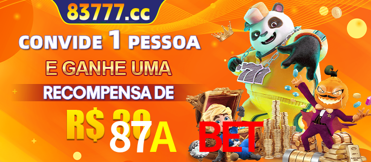 Banner institucional da 87A BET sobre parceria de marcas e criação de uma marca de excelência, apresentando os mascotes de jogos populares como o Fortune Tiger.