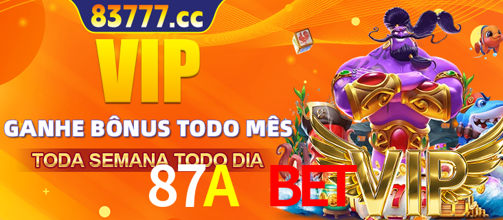 Banner promocional do 87A BET oferecendo 100% de recompensas adicionais contínuas para quem fizer o login diário (Daily sign-in), com um mascote de coelho.