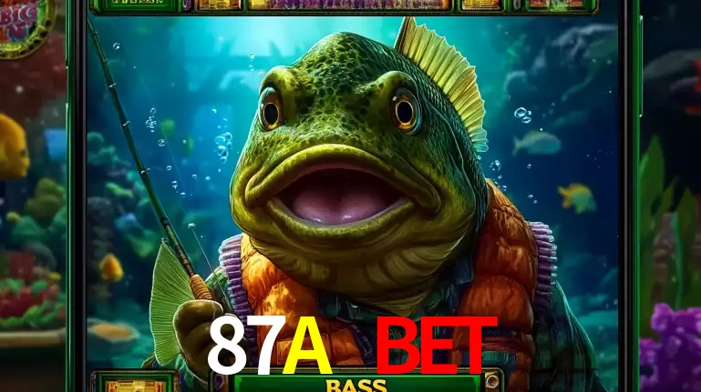 Personagem de peixe pescador do popular jogo de slot com tema de pescaria, uma das emocionantes opções de caça-níqueis para jogar e ganhar no cassino 87A BET.